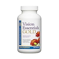 Dr. Whitaker's Vision Essentials Gold - Eye Health Supplement with 40 mg of Lutein Plus, Zeaxanthin & Taurine - Supports Macular Health and Shields Eyes Against Blue Light Exposure (120 Capsules)
