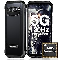DOOGEE V30T 2023 5G Unlocked Smartphone, 20GB+256GB Rugged Smartphone, 66W/10800mAh Battery Cell Phone, 120Hz 6.58