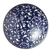 Showa Ceramics Dandruff Flower Arabesque 8.0 Noodle Bowl, Diameter 9.6 x 3.0 inches (24.5 x 7.5 cm), Mino Ware, Made in Japan, Dishwasher Safe