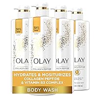 Olay Cleansing & Firming Body Wash with Vitamin B3 and Collagen, 26 fl oz (Pack of 4)