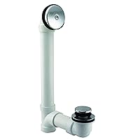 Westbrass Tip-Toe Sch. 40 PVC Bath Waste with One-Hole Elbow, Polished Chrome, D49321-26