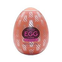 TENGA Egg Cone Hard Boiled Series, Disposable, Super-Stretchable, Pleasurable, Male Masturbation Sleeve Thicker Elastomer for Stronger Sensation