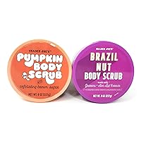 Trader Joe's Brazil Nut Body Scrub & Pumpkin Body Scrub - 2ct - Rare Seasonal Fun Set - Made with Guarana, Aloe Leaf Extract for Skin Exfoliation and Hydration