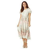 Ted Baker Women's Zahrria High Low Hem Dress with Puff Sleeve