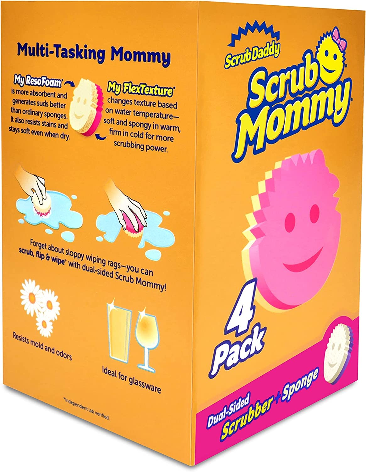 Mua Scrub Daddy Scrub Mommy Variety Pack Scratch-Free Multipurpose Dish  Sponge BPA Free  Made with Polymer Foam Stain  Odor Resistant Kitchen  Sponge (4 Count) trên Amazon Mỹ