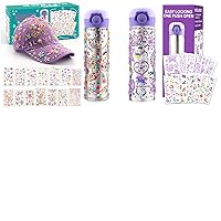 Gifts for Kids, Gifts for 7+ Year Old Girls-Decorate Your Own Water Bottle Baseball Cap with 26 Sheets of Stickers & Glitter Gems
