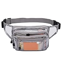 Clear Bag Stadium Approved Clear Fanny Pack for Women for Work,Multi-purpose Waist Bag for Travel & Sporting Event