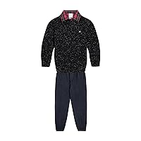 Calvin Klein boys 3-piece Sweater Set With Matching Button-down Shirt and PantsPants Set