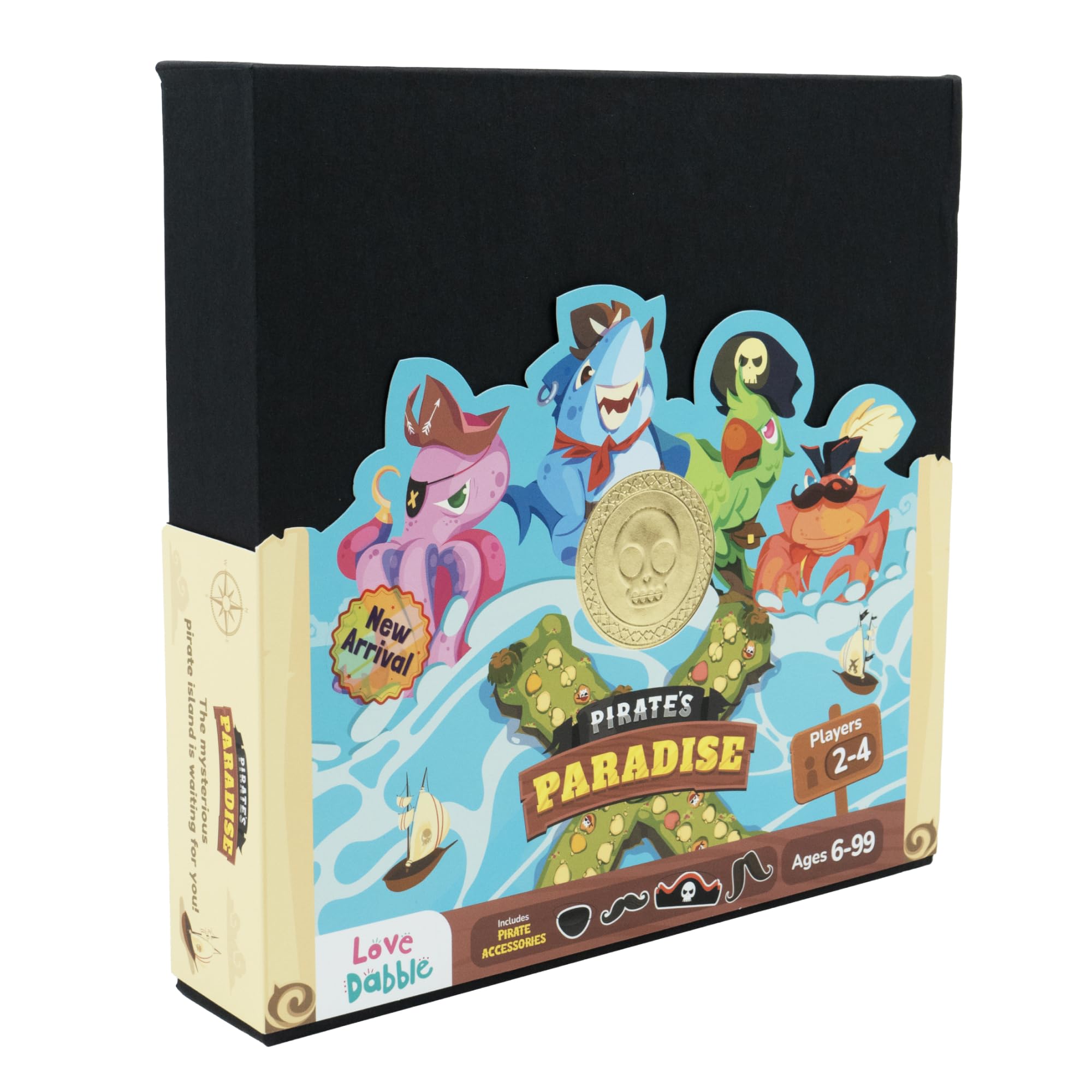 Board Games for Kids and Adult Pirate's Paradise - LoveDabble Board Games for Family Night Multi Player Board Games for Family and Friends Birthday Gift for Girls and Boys