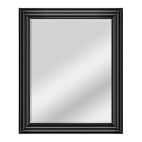 MCS 47695 Ridged Wall Mirror, 28 by 34-Inch, Brushed Black