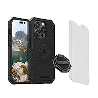 Rokform - iPhone 14 Pro Rugged Case + RokLock Sport Ring Stand & Grip + 2-Pack Screen Protector Kit