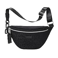 INICAT Fanny Packs for Women Fashionable Waist Packs Belt Bags Unisex Cross Body Bag for Travel Hiking(Leopard Black)