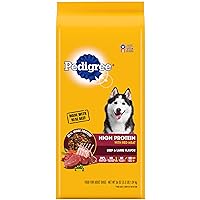 High Protein Adult Dry Dog Food Beef and Lamb Flavor Dog Kibble, 3.5 lb. Bag