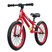 Balance Bike 16 Inch for Big Kids Aged 4, 5, 6, 7, and 8 Years Old Boys & Girls, No Pedal Sports Training Bicycle, Adjustable Seat, Pneumatic Tires, Quick Assembly
