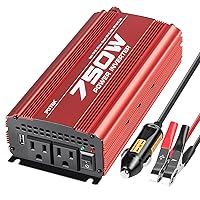 750W Power Inverter DC 12V to AC 115V Car Converter with 2A USB Charging Port