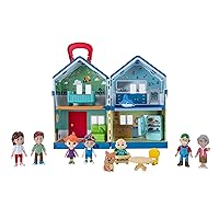 Deluxe Family House Playset with Music and Sounds - Includes JJ, Family, Friends, Shark Potty, Crib, Sofa, Chair, High Chair, Dining Room Table, Fridge, Activity Sheet - Amazon Exclusive