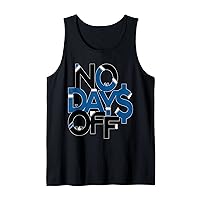 No Days Off Clothes & Gear: Dark Blue & Black Gym & Fitness Tank Top