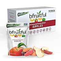 bfruitful Freeze Dried Apples, Natural, 100% Healthy and Delicious Fresh Apples Fruit Crisps, No Sugar Added, Non-GMO Verified, Gluten Free (Pack of 12)