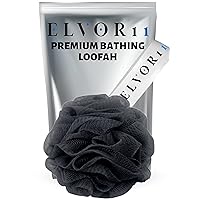 Bath Loofah |Bath Shower Loofah Sponge Scrubber Exfoliator for Women and Men | Bathing Sponge | (BLACK)…