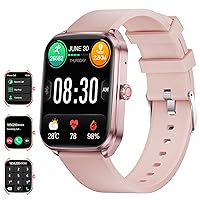 LIGE Women's Smart Watch with Bluetooth Call, 1.93 Inch HD Smartwatch with Voice Assistant Sleep Monitor/Heart Rate/SpO2, IP67 Waterproof Pedometer Tracker for Android iOS