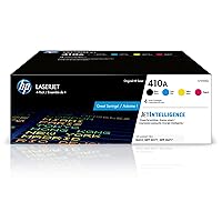 HP 410A Black, Cyan, Magenta, Yellow Toner Cartridges (4-pack) | Works with HP Color LaserJet Pro M452 Series, HP Color LaserJet Pro MFP M377, M477 Series | CF410AQ