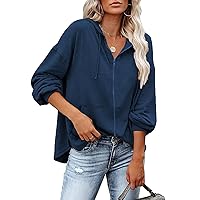 Hount Womens Long Sleeve Zip Up Hoodie Jackets Casual Lightweight Sweatshirts Jackets Hooded Jackets Outfit with Pockets