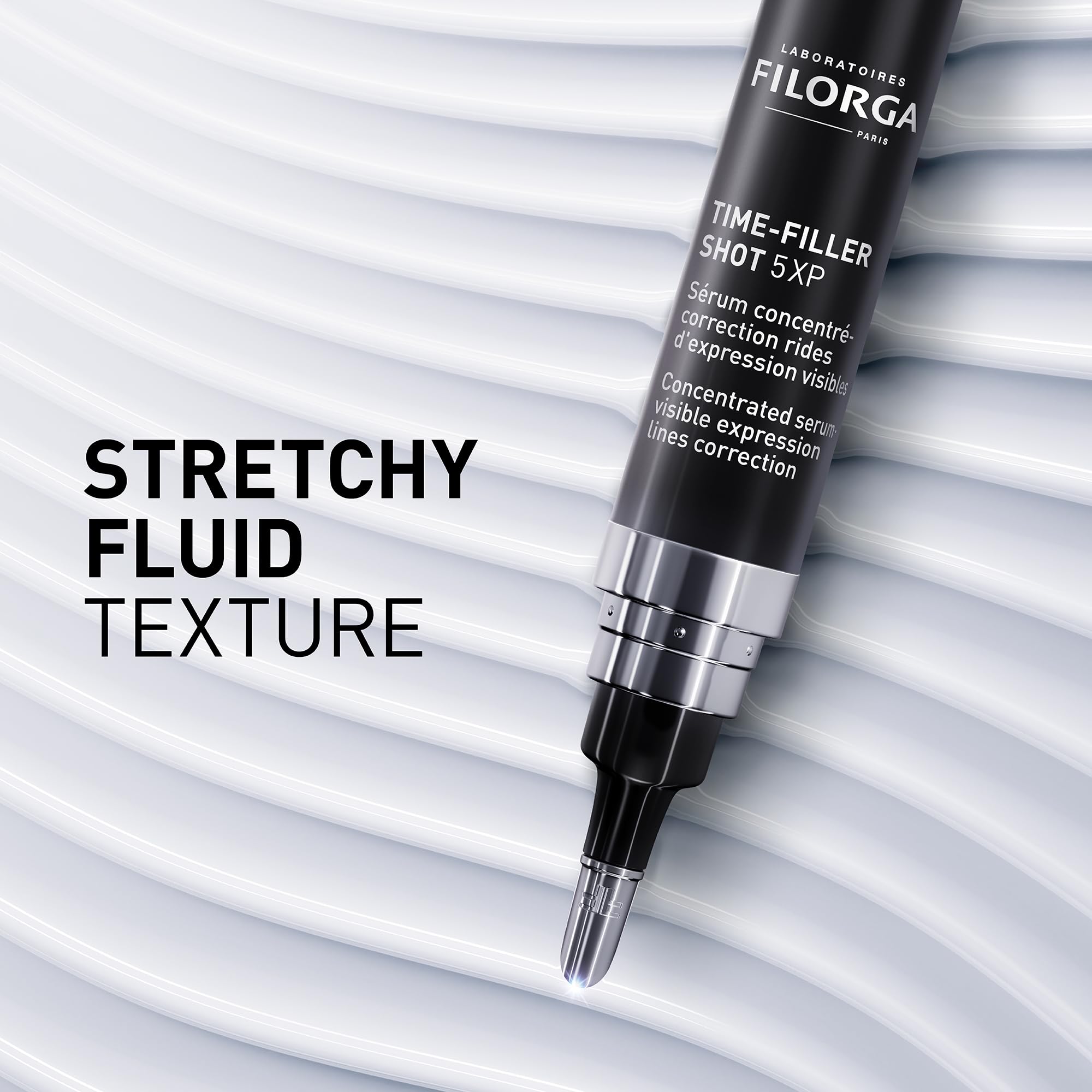 Filorga Time-Filler Shot, A Moisturizing Serum with Neuropeptide Technology & Polysaccharides to Relax Expression Lines, Hydrate, & Firm Skin for Visible Results in 7 Days, 0.5 fl. Oz.