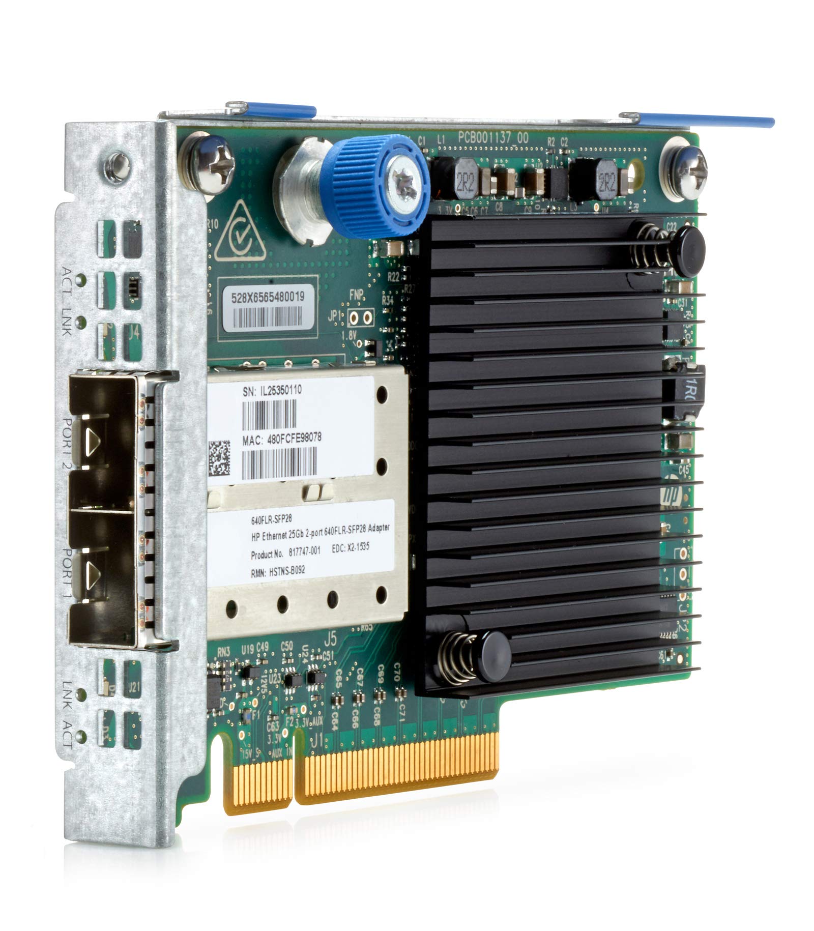 HP Enterprise 10/25gb 2-port 640FLR-SFP28 Ethernet Adapter, 817749-B21