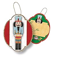 Jillson Roberts 24-Count Christmas Traditions String-Tie Gift Tags Available in 10 Designs, Traditional Nutcracker