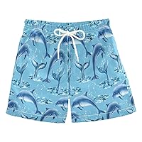 Summer Beach Shorts for Boy,3-14 Years Old Kid Swim Shorts Boy Swim Trunks Knee Length Board Short