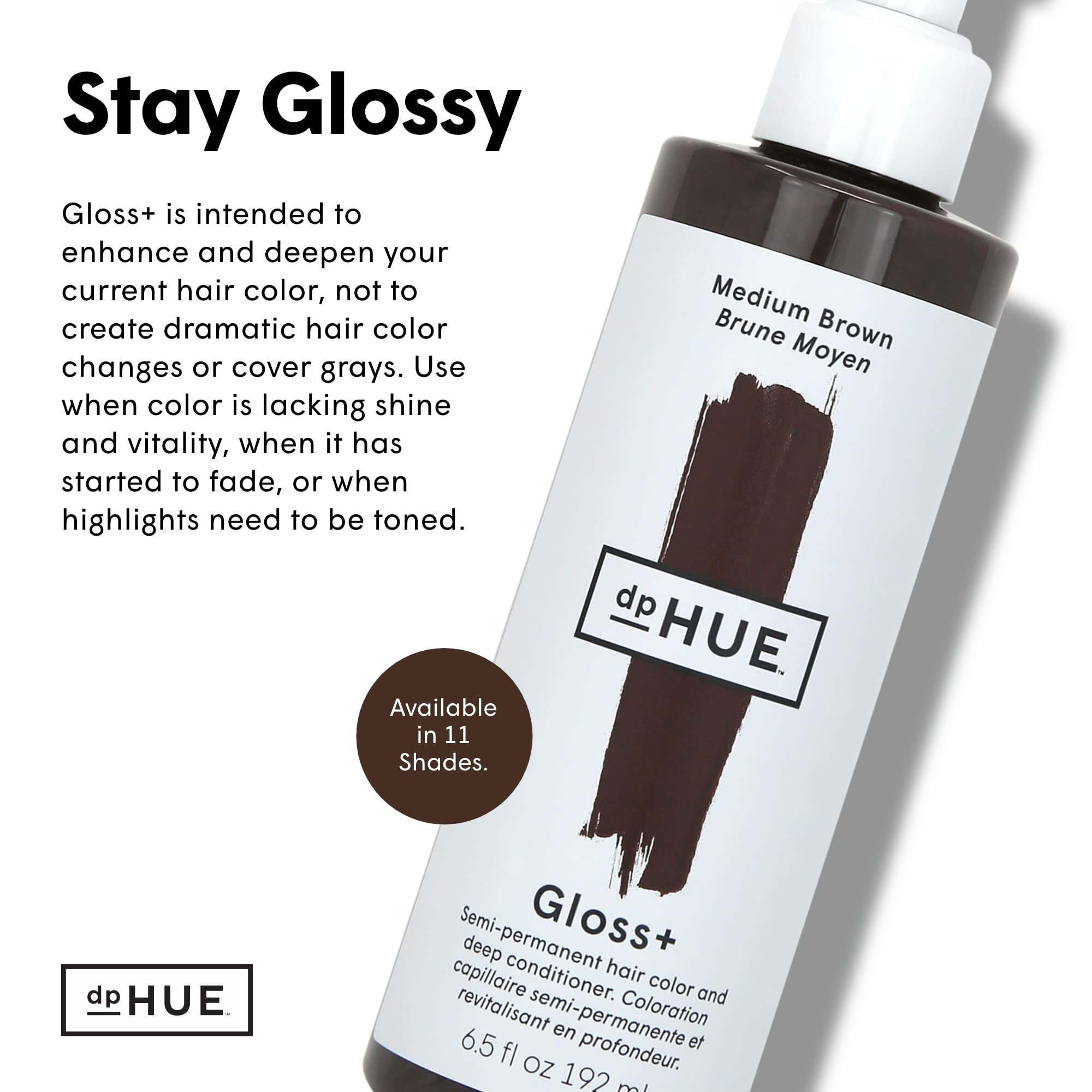 Mua dpHUE Gloss+ Medium Brown Semi-Permanent Hair Color & Conditioner,   oz - Color Boost with Healthy Shine - Deep Conditioning Treatment - No  Peroxide, Ammonia or Mixing - Gluten-Free, Vegan trên
