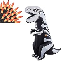 Twinkle Star Halloween Lights | 8.2FT Adult Inflatable Costume Skeleton Dinosaur