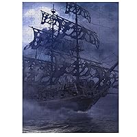 Sailing Pirate Ghost Ship Custom Wooden Jigsaw Puzzles Artwork Home Wall Decor Family Wedding Gift