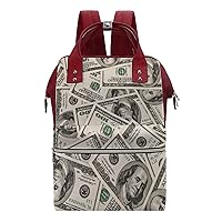 Money American Hundred Dollar Bills Multifunction Diaper Bag Backpack Large Capacity Travel Back Pack Waterproof Mommy Bags