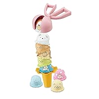 EPOCH Sumikko Gurashi Ice Cream Tower, ST Mark Certified, For Ages 4 and Up, Toy, Games, Number of Players: 1–4 People