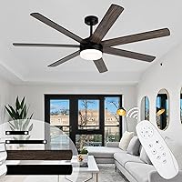 Ceiling Fans with Lights and Remote, 72 Inch Large Ceiling Fan with Light 7 Blades,Reversible, Dimmable, Outdoor Ceiling Fan with 20