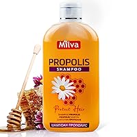 Honey-Bee Propolis Shampoo - Strengthens Hair, Promotes Growth, Removes Dandruff - Soothes Scalp, Stops Itching - 200ml by Milva