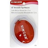 SINGER 00730 60-Inch Retractable Tape Measure, Assorted Designs,