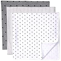 Amazon Essentials Unisex Kids' Swaddle Blankets, Pack of 3