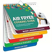 Air Fryer Cheat Sheet Magnets Cooking Guide Booklet by CLAP Private Label, Temperature and Time Conversion Chart Air Fryer Cooking Guide, Airfryer Cookbook use with Ninja, Tefal, or Tower Air Fryer