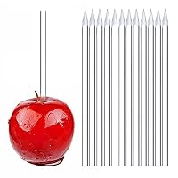 30 Pieces Acrylic Candy Apple Sticks, 6 Inches Clear Pointed Acrylic Rods, Caramel Apple Sticks, Acrylic Sticks for Dessert Chocolate Covered Apples Cake Pops