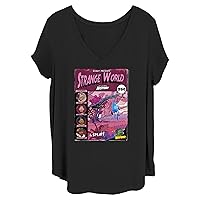 Disney Plus World Strange Adventures Women's Special Sizes Short Sleeve Tee Shirt