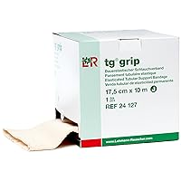 Lohmann & Rauscher Tg Grip, Size J, 17.5cm x 10m, Elasticated Tubular Compression Bandage for Light & Comfortable Support, Sleeve for Sprains, Strains, Soft Tissue Injuries, Skin Friendly Stockinette