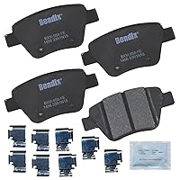 Bendix Priority 1 Semi-Metallic Rear Disc Brake Pad Set for Audi A3 2013-2012, A3 Quattro 2013-2010, Volkswagen Beetle 2013-2012, Beetle 2015, Eos 2015-2012, Golf, GTI, Jetta, Passat - (CFM1456)