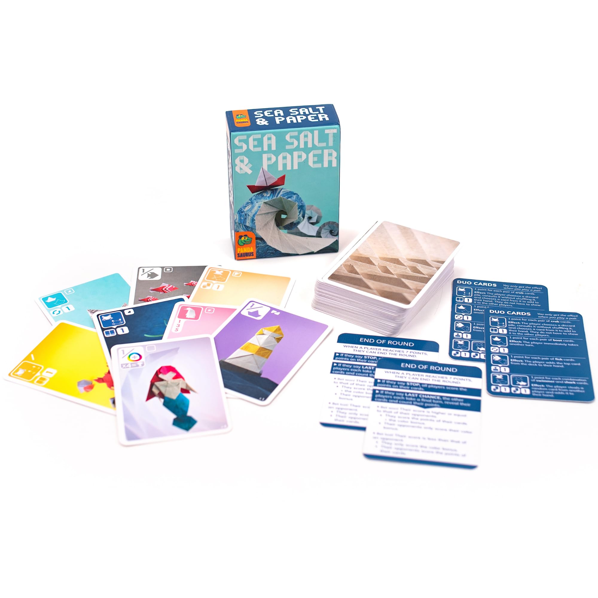 Pandasaurus Games Sea Salt and Paper Card Game - Ocean-Themed Strategy Game, Fast-Paced and Tactical, Fun Family Game for Kids and Adults, Ages 8+, 2-4 Players, 30-45 Minute Playtime, Made