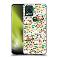 Head Case Designs Officially Licensed Micklyn Le Feuvre Guinea Pigs and Daisies in Watercolour On Pink Patterns 2 Soft Gel Case Compatible with Motorola Moto G Stylus 5G 2021
