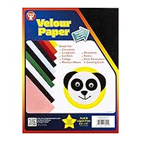 Hygloss Products Black Self Adhesive Velour Paper – 8-1/2 x 11 Inches - 5 Pack