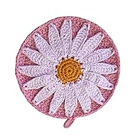Christmas Doilies Cloth Placemats Set of 4 pcs Pink Color Crochet Doilies (000515)