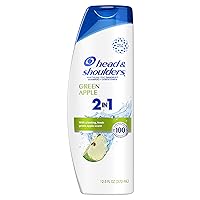 Head and Shoulders 2 in 1 Dandruff Shampoo and Conditioner, Green Apple, 12.5 oz