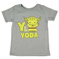 Star Wars - Y is for Yoda - Toddler T-Shirt 2T Grey